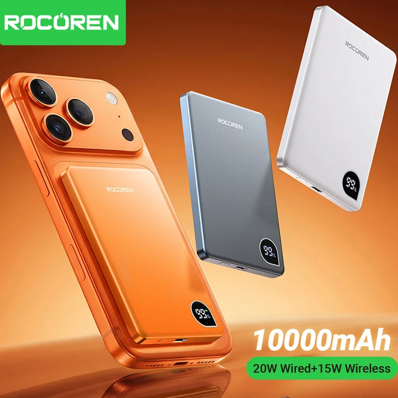 Magnetic Power Bank 10000mAh | MagSafe Compatible, LED Display