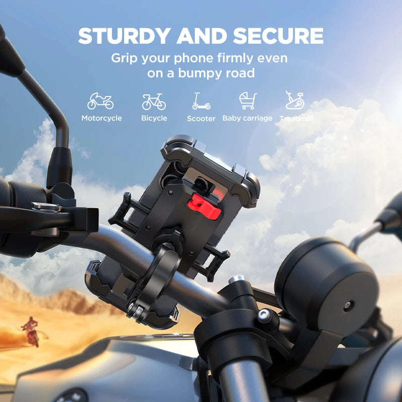 Joyroom JR-ZS398 Motorcycle Phone Mount – Ultra-Stable Bike Handlebar Holder