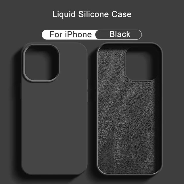 keai Original Liquid Silicone iPhone Case | Shockproof Anti-Scratch Cover iPhone 15–11 Pro Max Plus