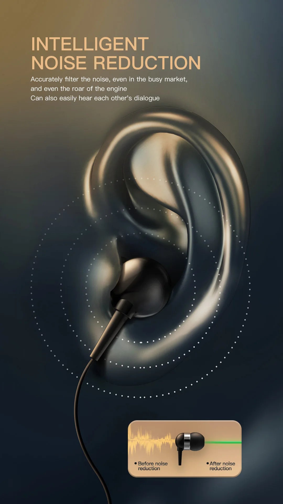 DENREEL Active Noise Cancelling Bluetooth Earbuds — Active Noise Cancelling Earbuds