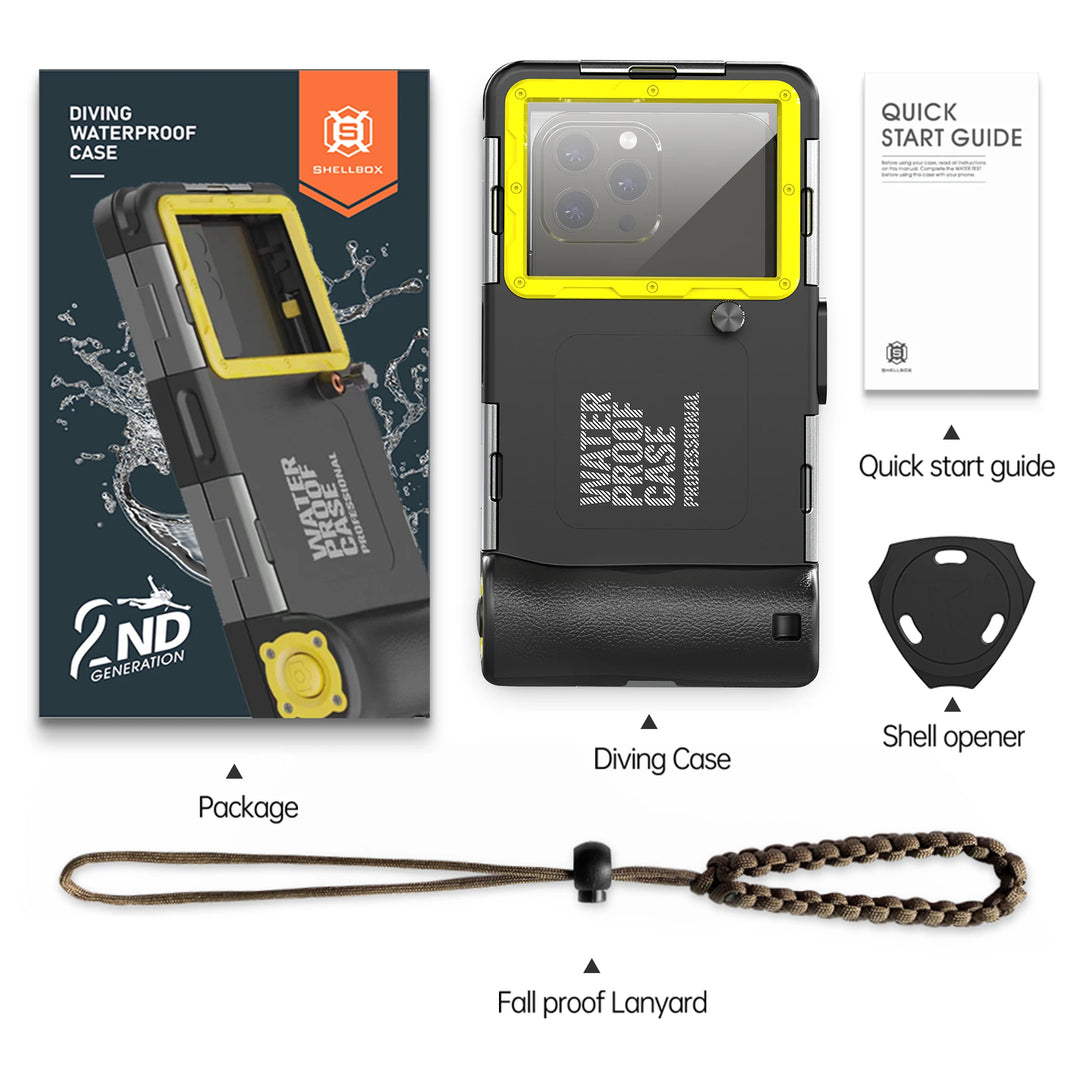 Shellbox Waterproof Diving Phone Case - Durable Underwater Protection