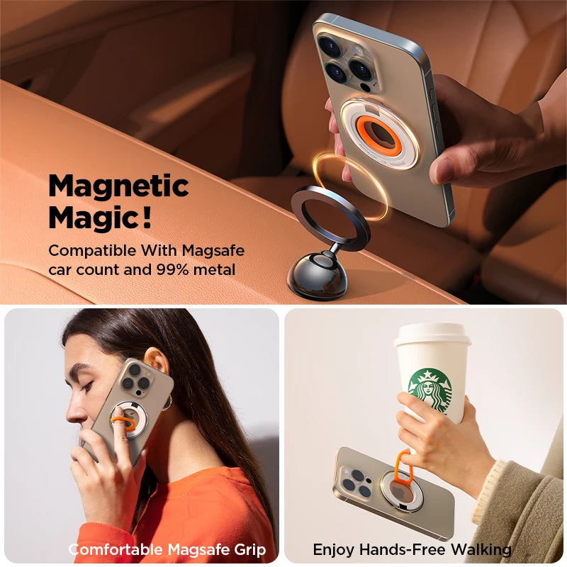 JOYROOM MagSafe Phone Ring Holder – Magnetic Kickstand Grip for iPhone & All