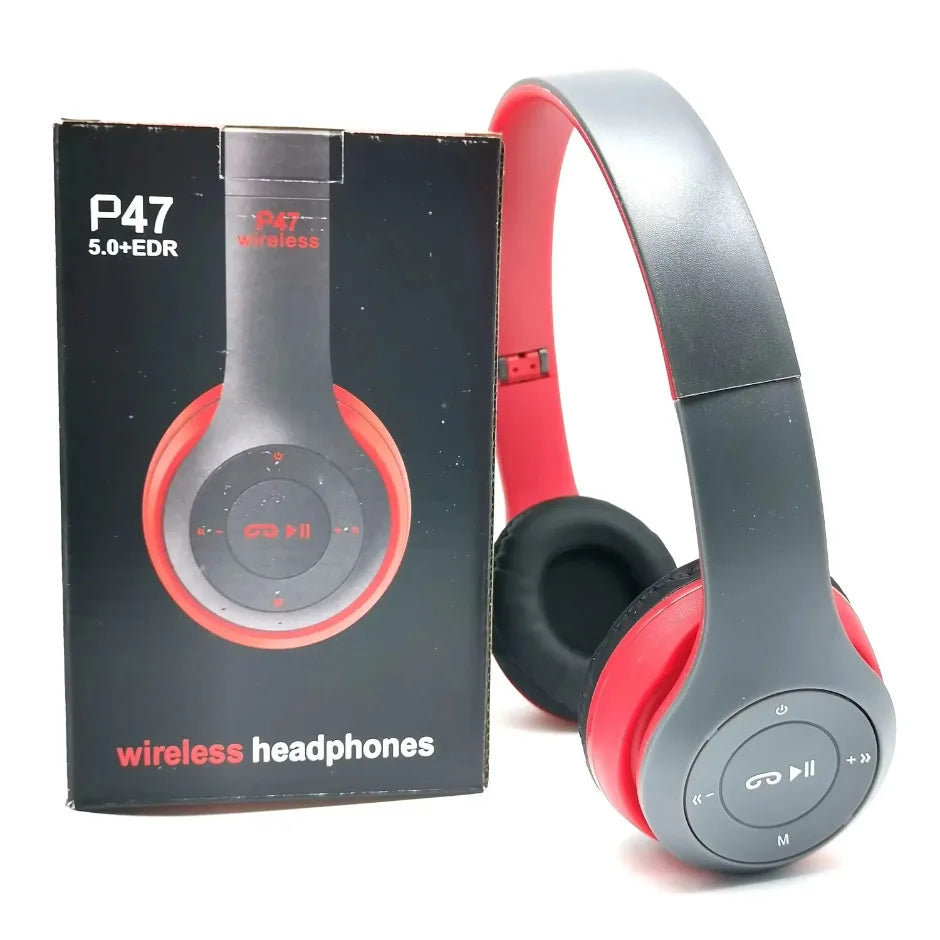 VIKEFON Foldable Bluetooth 5.0 Headphones | Wireless Over-Ear Headset with TF Card & Wired Mode