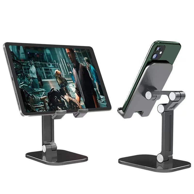 cmaos Foldable Phone Stand – 3-Section Adjustable Desk Holder for Phone & Tablet