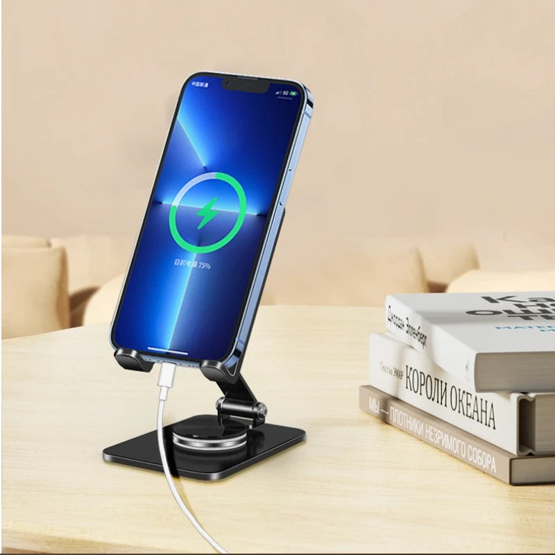 B-SJ24 Aluminum Foldable Desk Phone & Tablet Holder – Universal Metal Stand