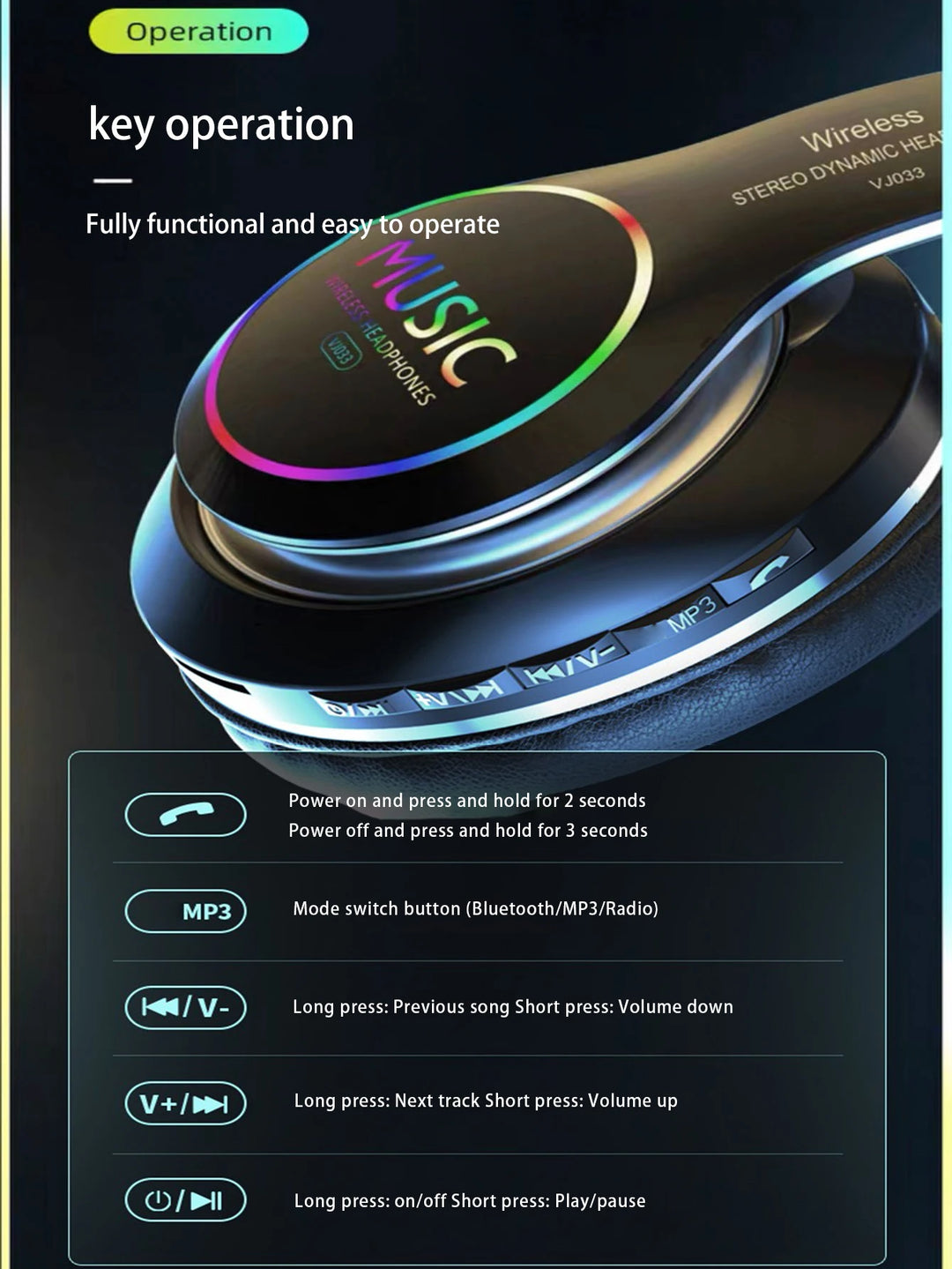 T-WOLF Wireless Bluetooth Headset - Daily Wear with Clarity & Convenience