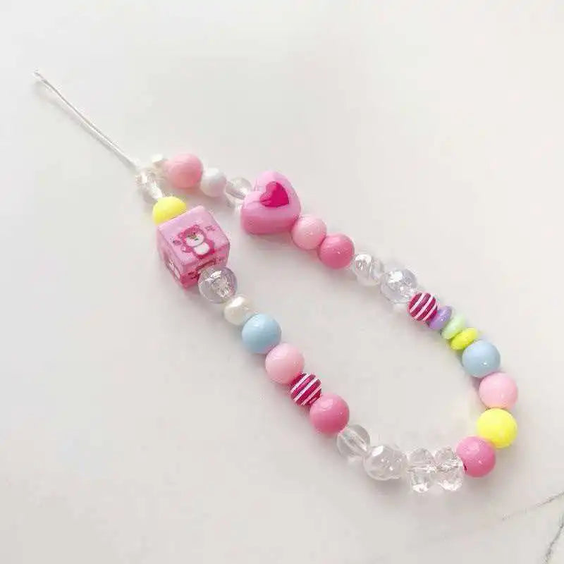 Jeffs Favorite Picks Macaron Bead Phone Wrist Lanyard