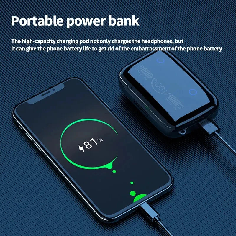 Mrs Win M19 Wireless Earbuds with Power Bank - Best Noise Cancelling Earbuds