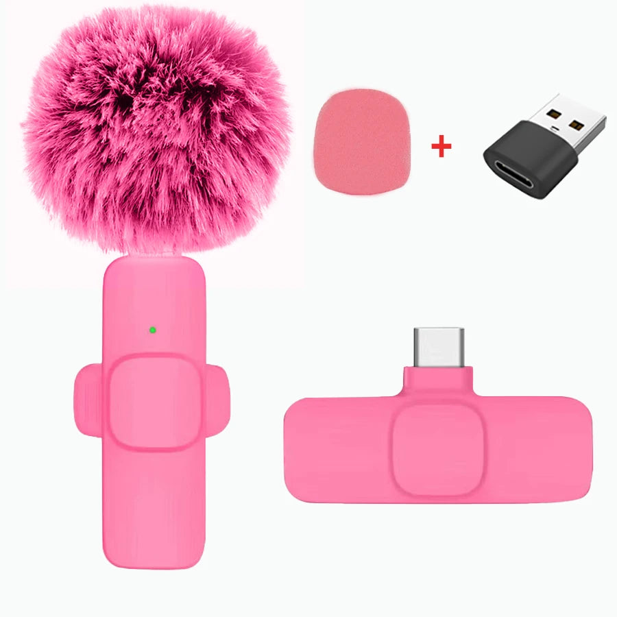 ZMYNOJLH K15 Wireless Lavalier Mic | 9ms Low Latency 10H Battery Dual Mic for iPhone Android Gaming