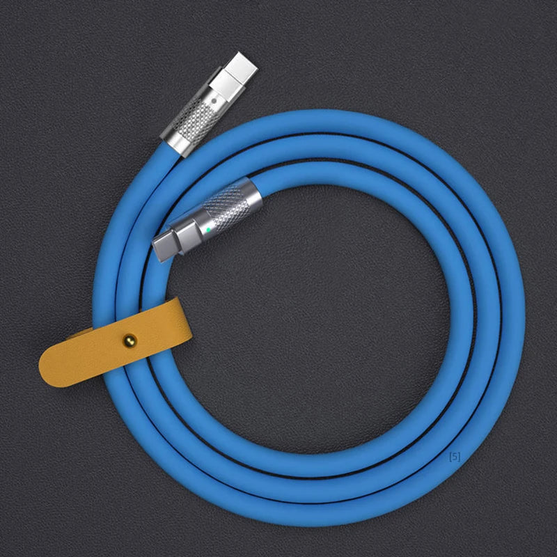 120W 6A Super Fast Charge USB-C to C Liquid Silicone Cable | PD Quick Charge 1M 2M Cord