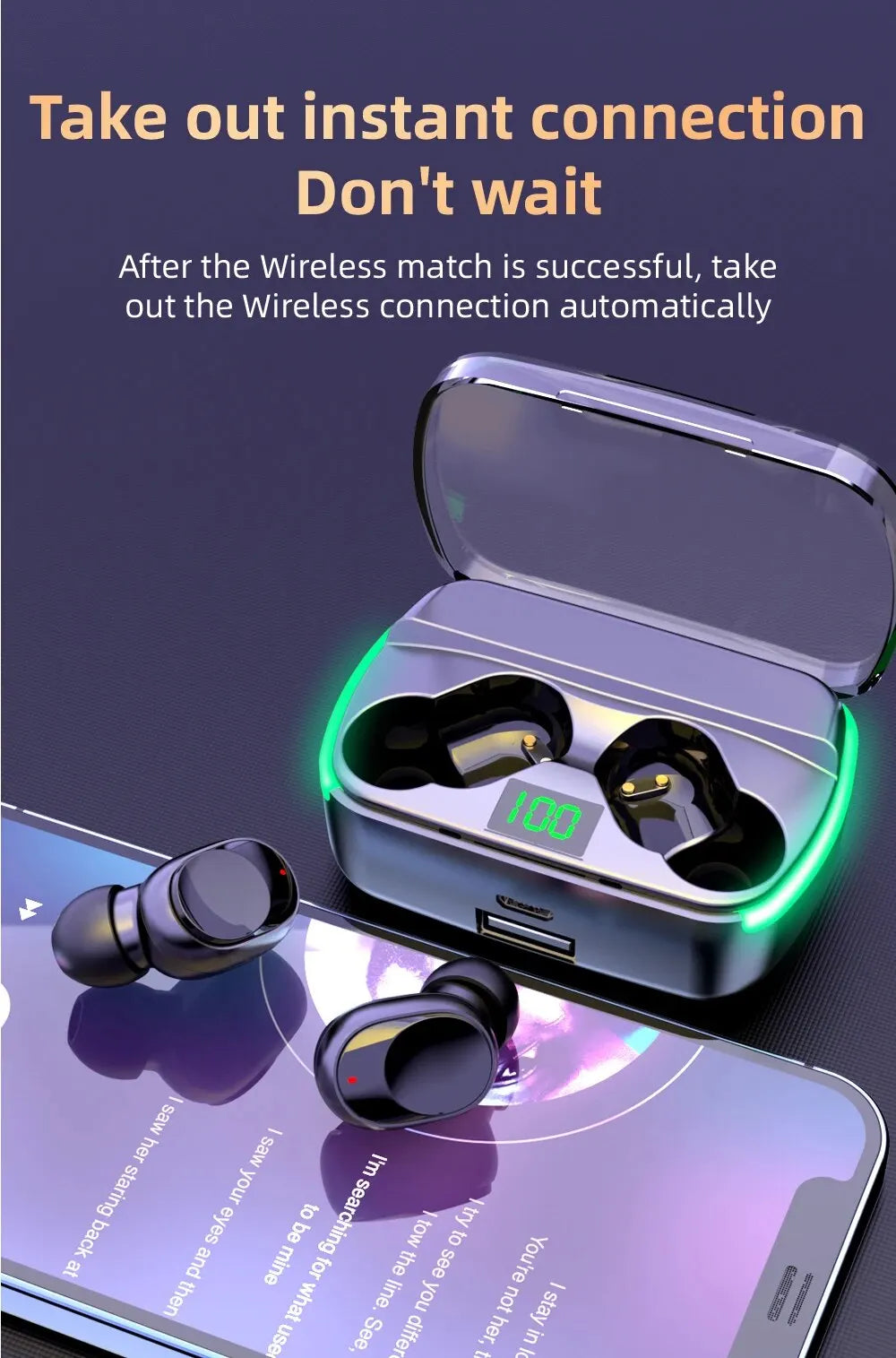 M60 TWS Earphones - Wireless Bluetooth 5.3 Earbuds