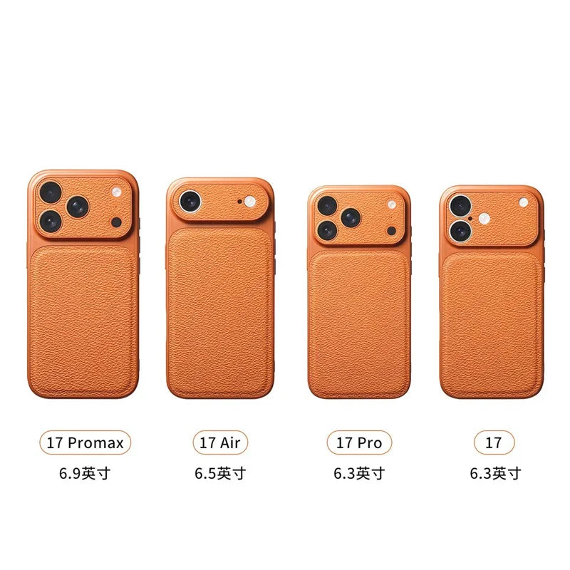 Custom Initial Letter Leather Case for iPhone 17 16 15 — luxury leather case for iPhone