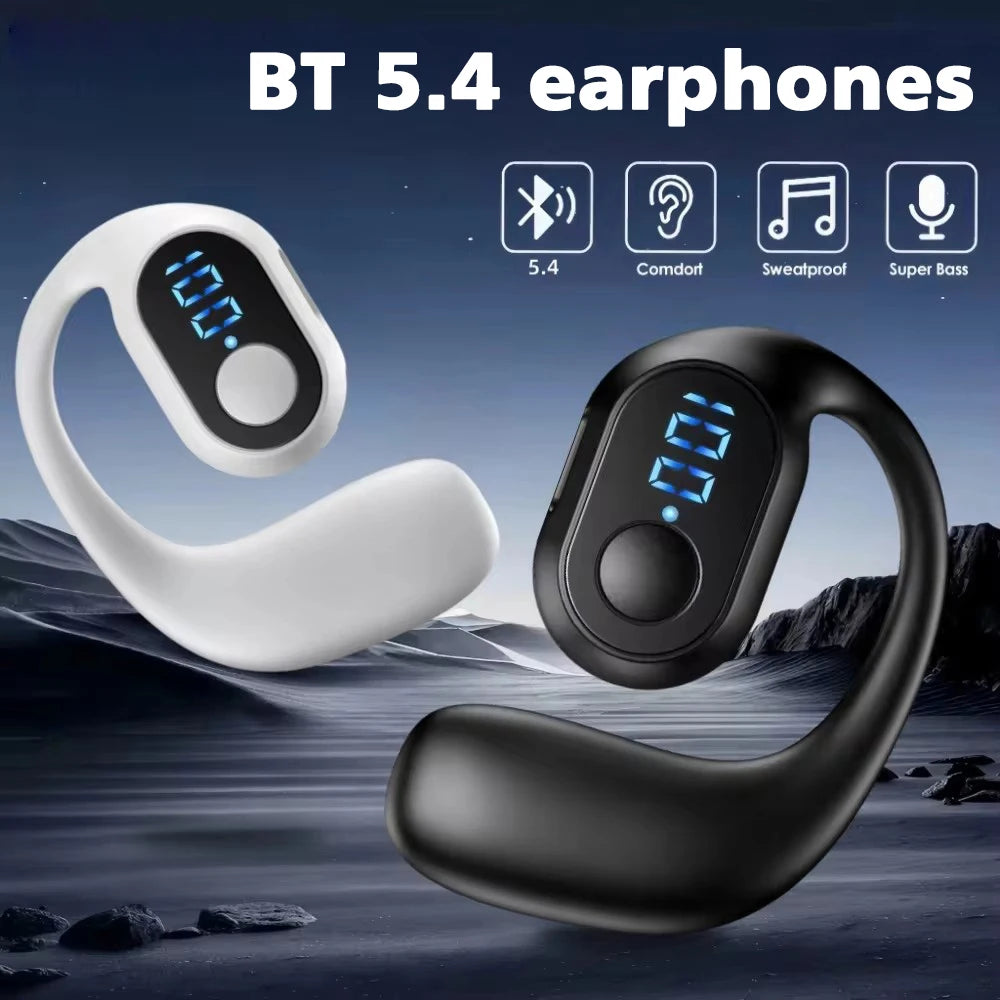Waterproof HiFi Headset for Hands-Free Convenience - CUGUU Wireless Ear Hook Headset