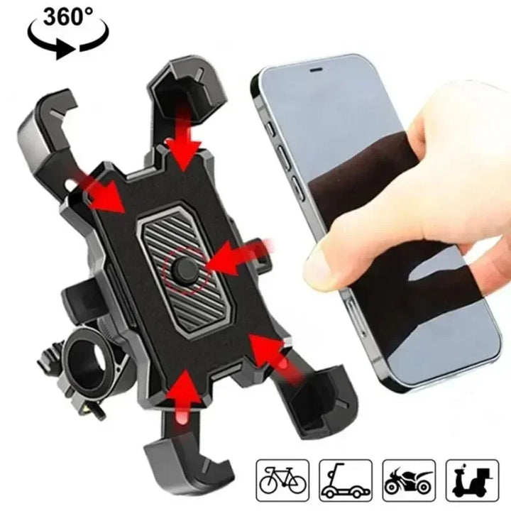 VIKEFON 360° Rotatable Bike Phone Holder | Gravity Non-Slip MTB Motorcycle E-Bike Mount Bracket