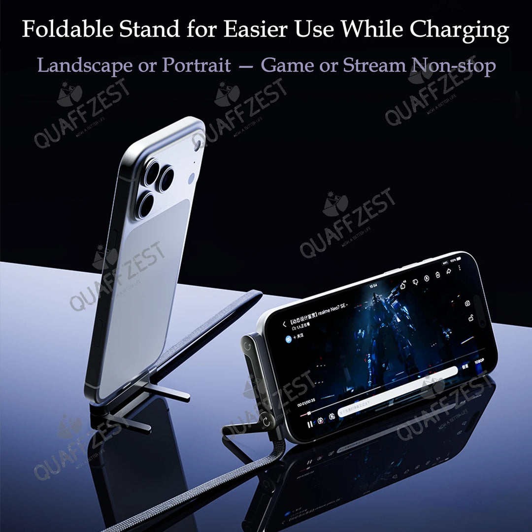 EOENKK 240W Fast Charging Cable – 2-in-1 Foldable Phone Holder for Gaming