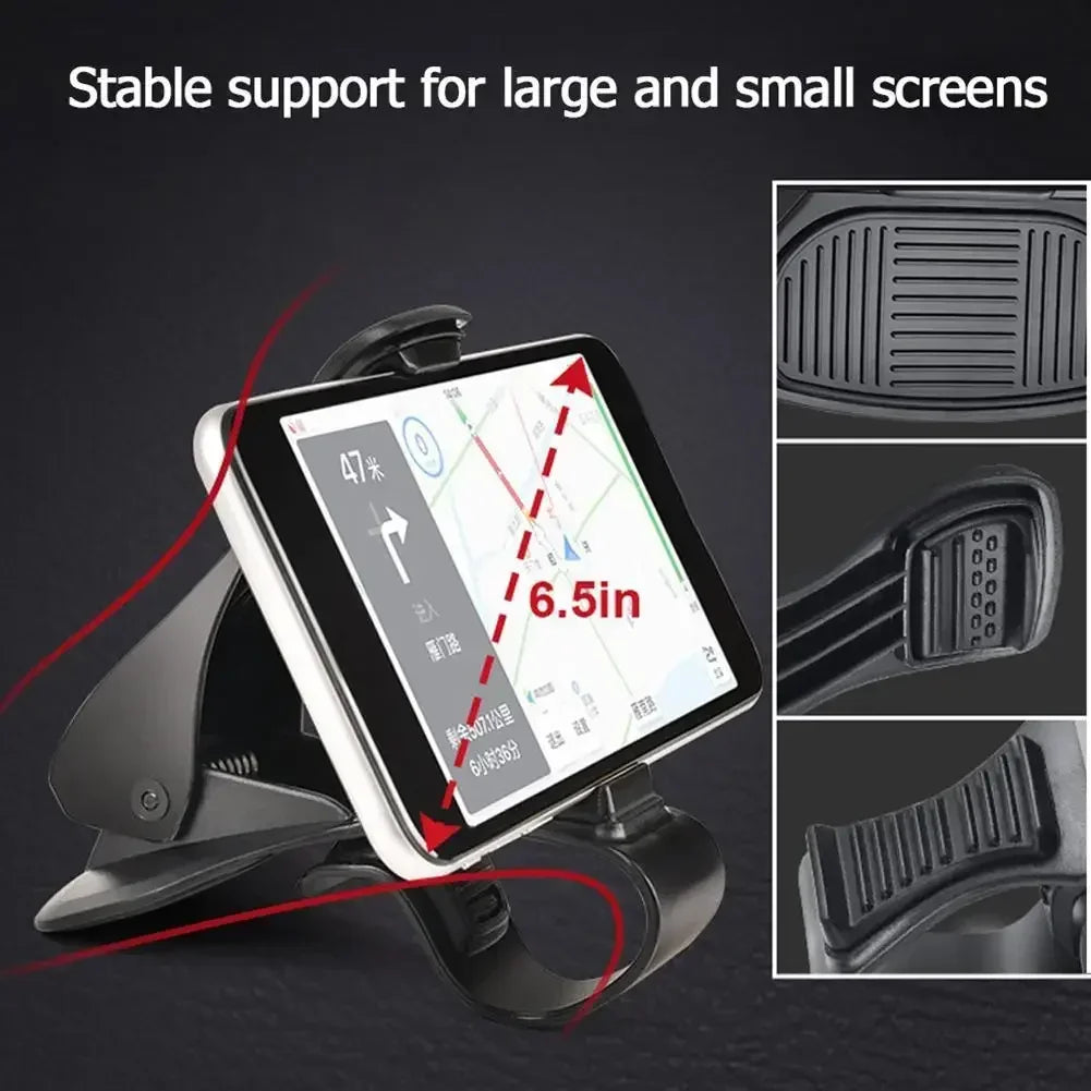 HUD Car Dashboard Phone Holder with Non-Slip Universal Mount