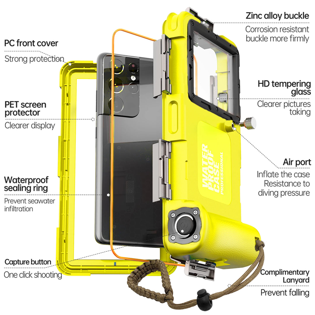 Shellbox Waterproof Diving Phone Case - Durable Underwater Protection