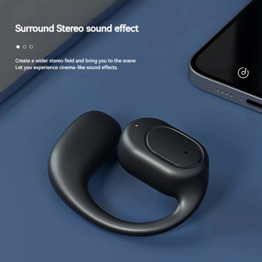 Waterproof HiFi Headset for Hands-Free Convenience - CUGUU Wireless Ear Hook Headset