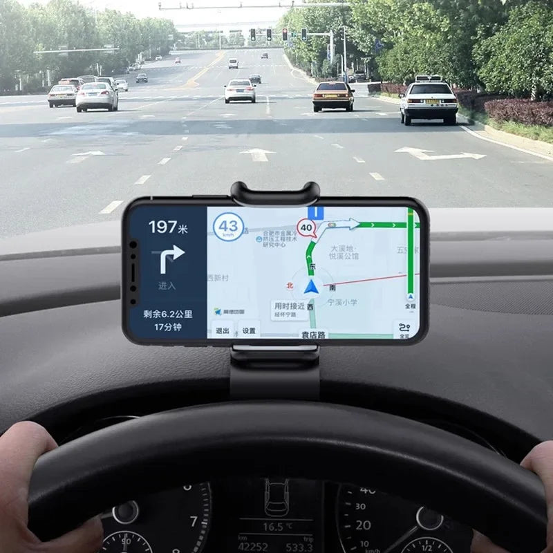 Maerknon 360° Rotatable Car Phone Holder | Dashboard Rearview Mirror Clip Mount | Universal Stand