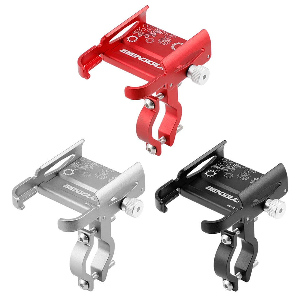 360° Aluminum Alloy Bike Phone Holder – MTB Motorcycle Handlebar GPS Mount