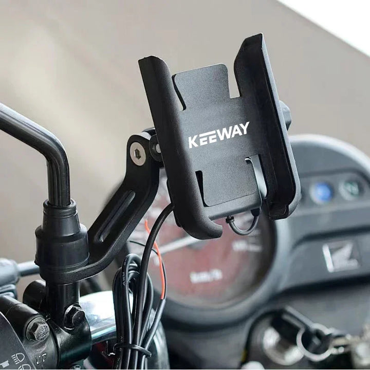 Keeway RKF 125 Motorcycle Phone Mount - CNC Aluminum Holder