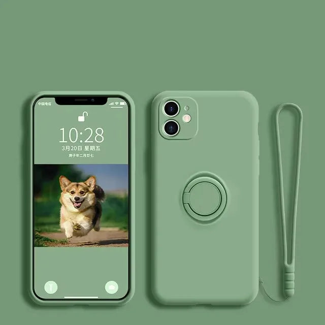 Liquid Silicone Magnetic Case Kickstand Xiaomi Redmi Note