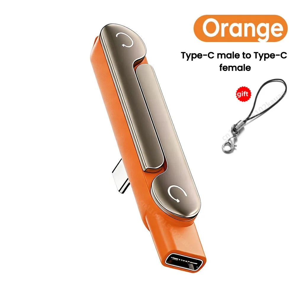 240W USB-C Adapter, Male to Female OTG with Foldable Stand