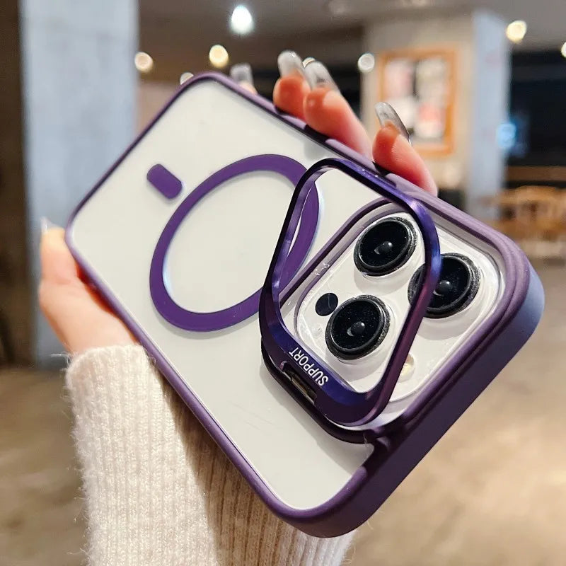 MagSafe Glass Lens Protector Case iPhone 17 16 15 14 13 12 11 Pro Max Magnetic Shockproof Clear Cover