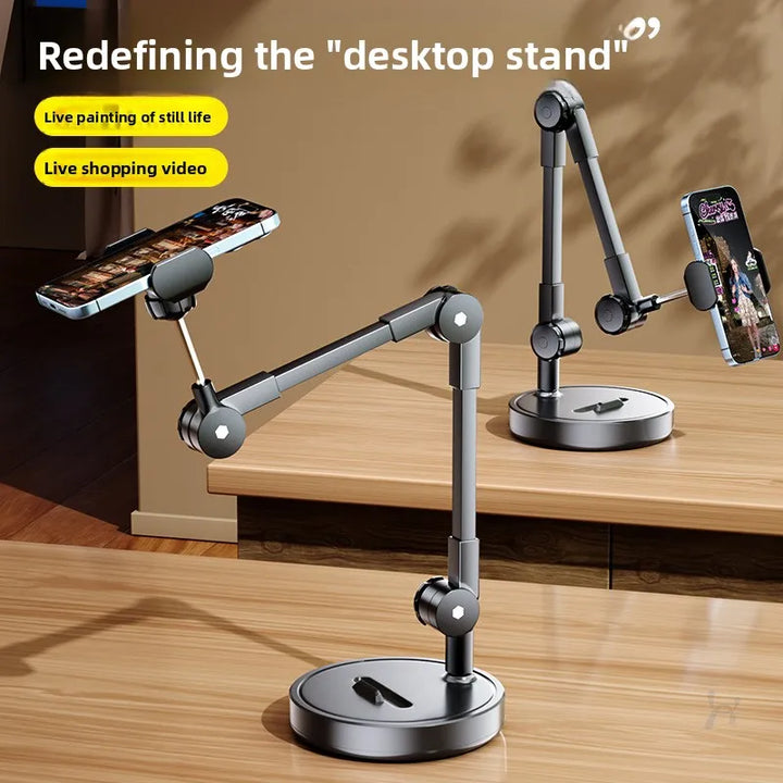Overhead Phone Stand – Carbon Steel Desk Holder for Video & Live