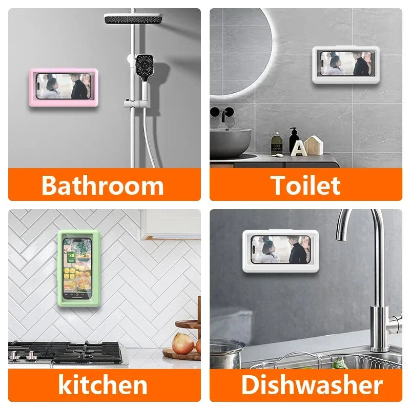 Waterproof Shower Phone Holder for Anti-Fog Wall-Mounted Cases - Buy Now