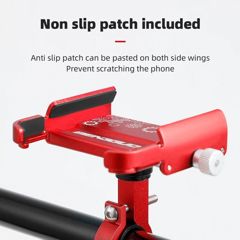 iBudim Aluminum Bike Phone Holder – 360° Motorcycle Handlebar Mount