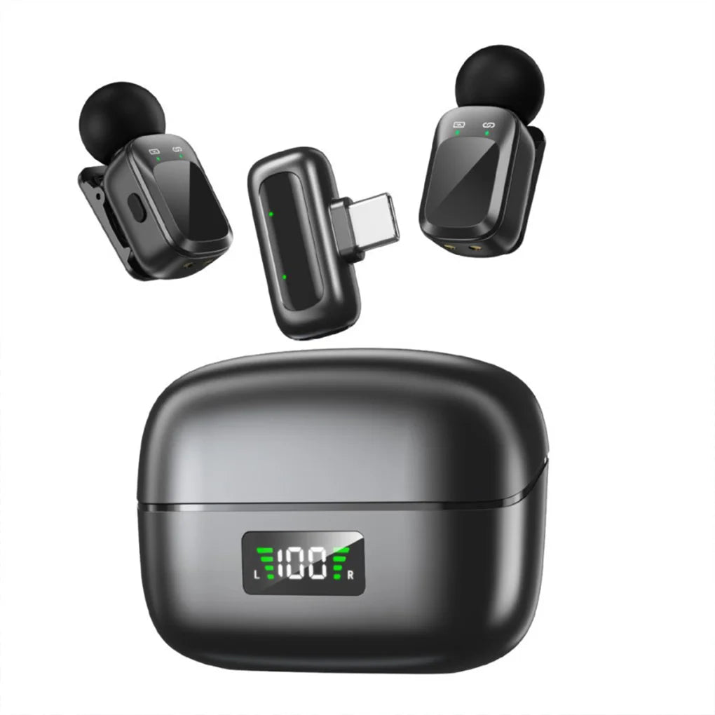 Wireless Lavalier Mic & Magnetic Monitor Kit for Smartphone Vlogging