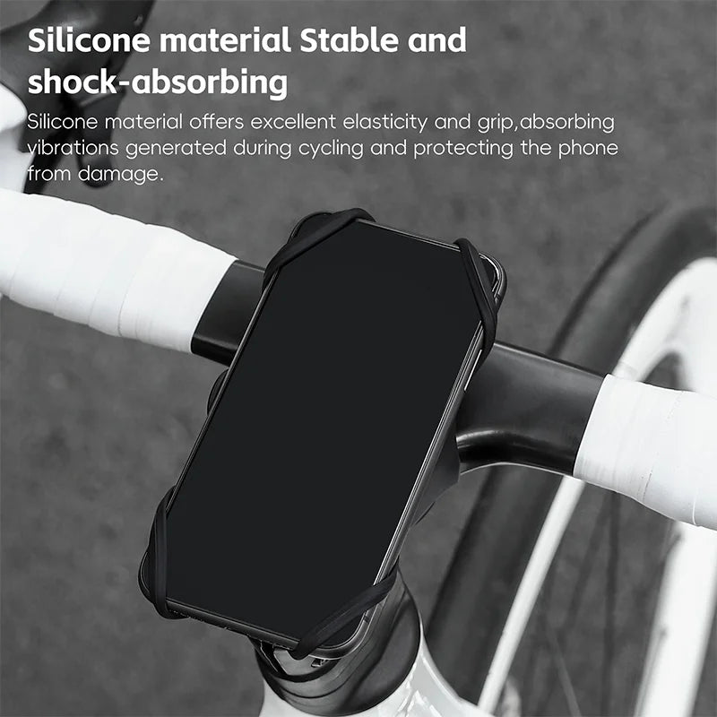 WEST BIKING Silicone Bike Phone Holder – Shock Absorbing Mount