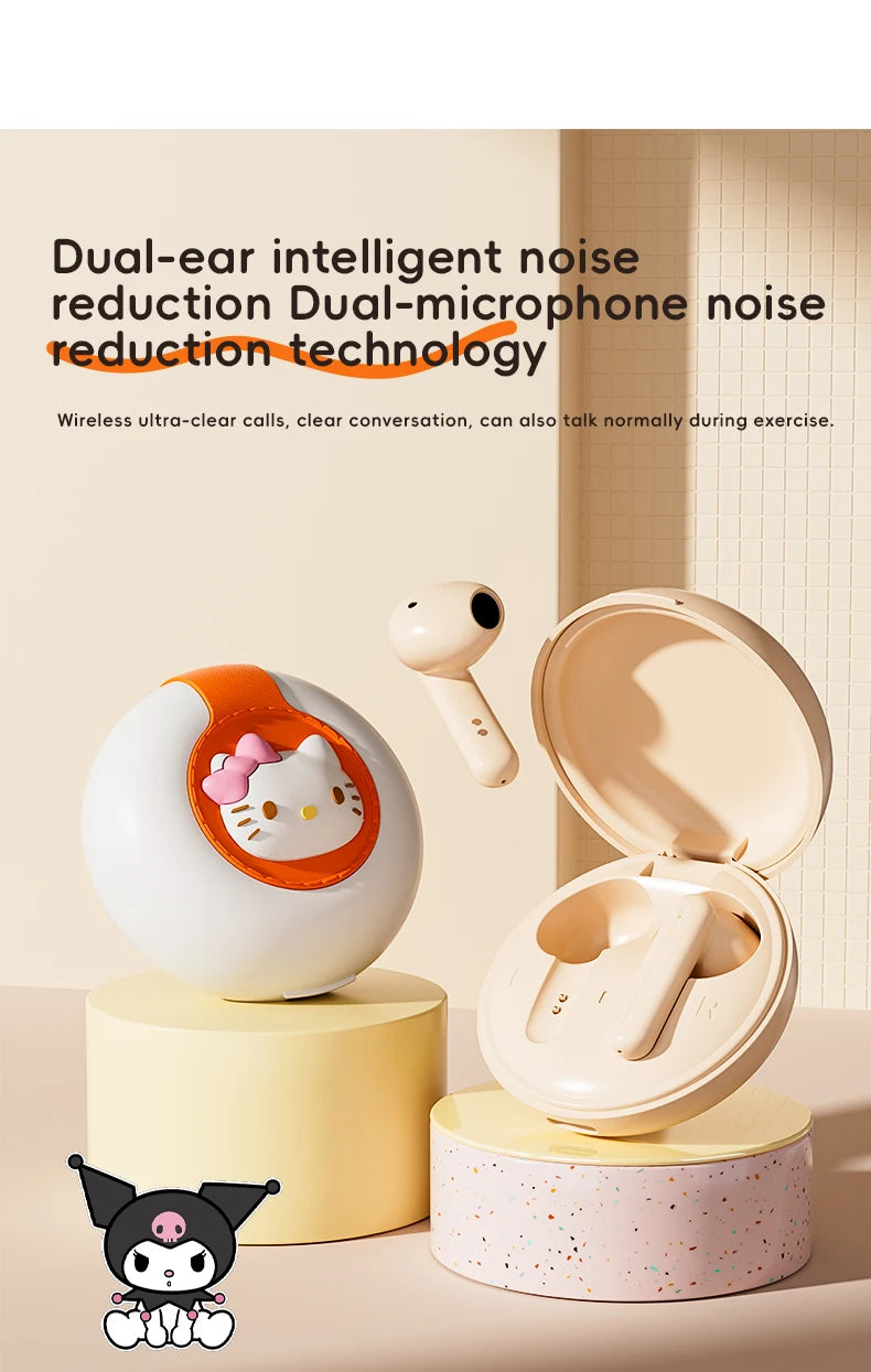 Hello Kitty Bluetooth 5.2 Wireless Earbuds, Waterproof, Affordable