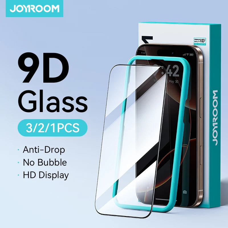 Joyroom HD Tempered Glass iPhone Screen Protector | Easy Install Frame Anti-Blue Ray iPhone 17–15