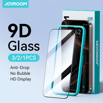 Joyroom HD Tempered Glass iPhone Screen Protector | Easy Install Frame Anti-Blue Ray iPhone 17–15