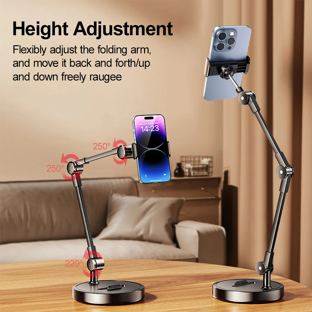 Raugee Overhead Phone Stand – Adjustable Arm for Live Streaming