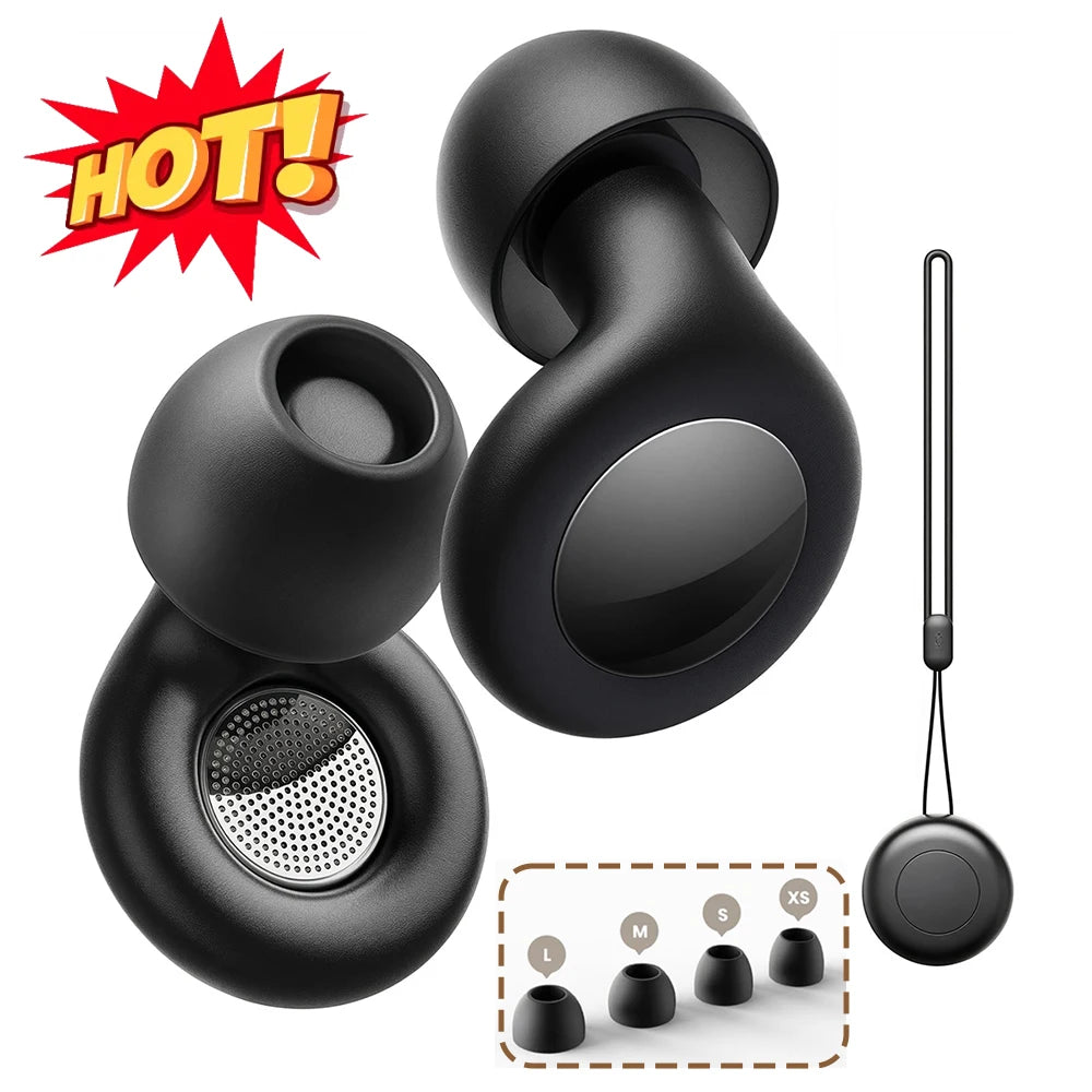 Reusable Silicone Earplugs High-Density Noise Blocking Sleep