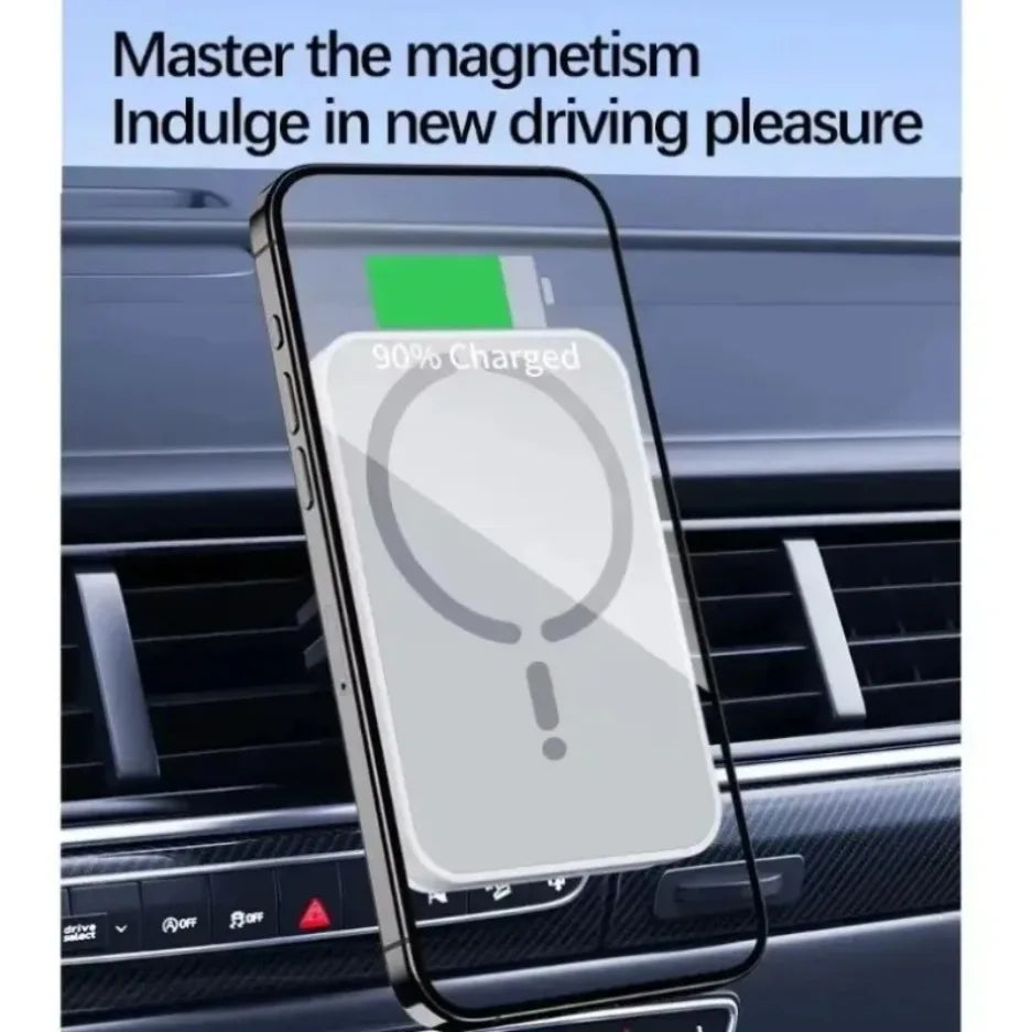 MagSafe Wireless Car Charger Air Vent Mount – 15W Fast Charging, 360 Rotation