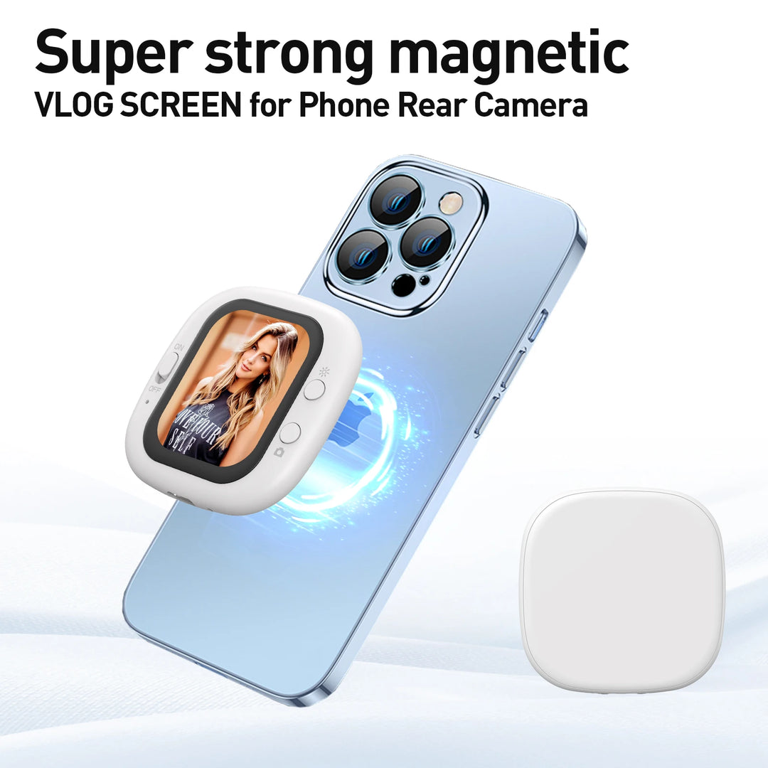 Magnetic Wireless Phone Camera Selfie Mini for Vlog Screen Mirroring — Magnetic Wireless Phone Rear Camera Selfie Mini