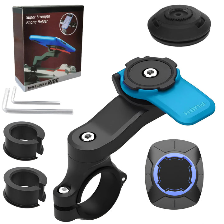 Universal Bike Phone Holder Mount | 360° Rotatable MTB Road Bike Motorcycle | 4.7–7.2 inch