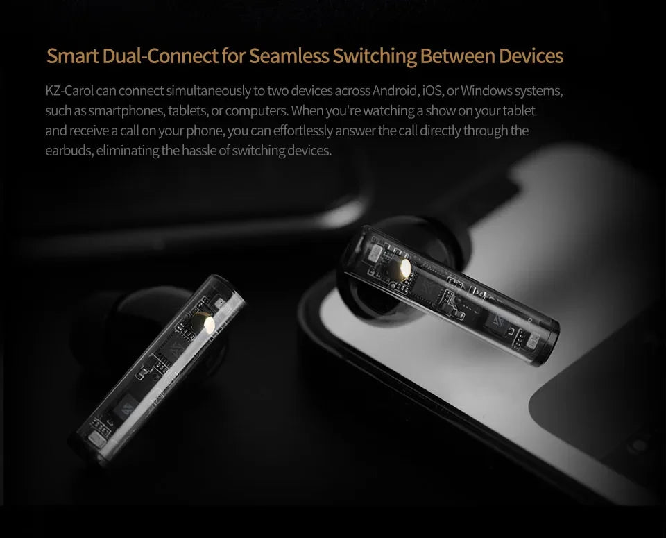 KZ Carol Wireless Earphones - 42H Battery & 6-Mic TWS