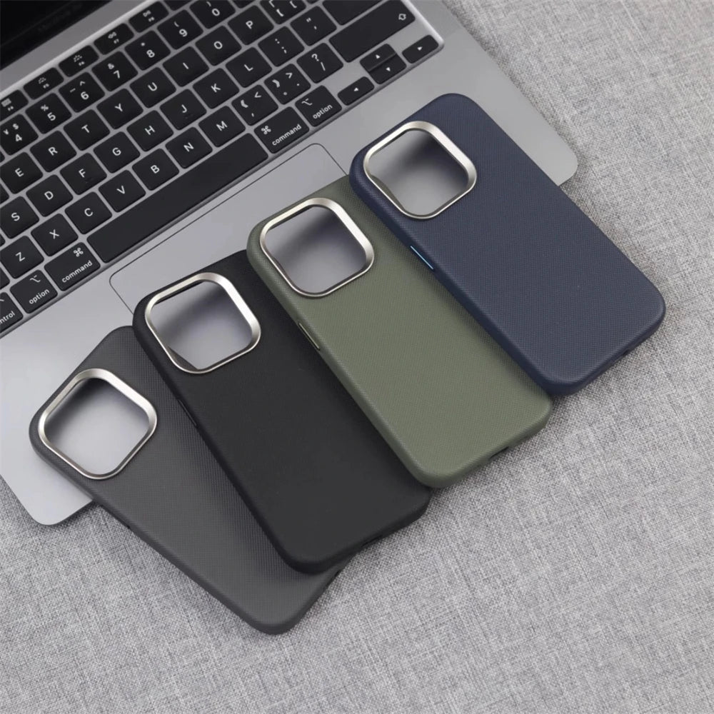 Buy Luxury MagSafe Leather Case 2026 – Alloy Lens Frame | Free Shipping & Fast Delivery