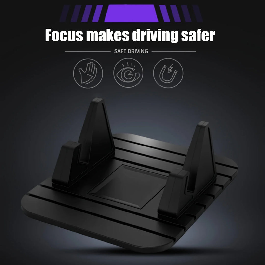 Anti-Slip Silicone Phone Pad - No-Slip Mat for Car Dashboard & Desk