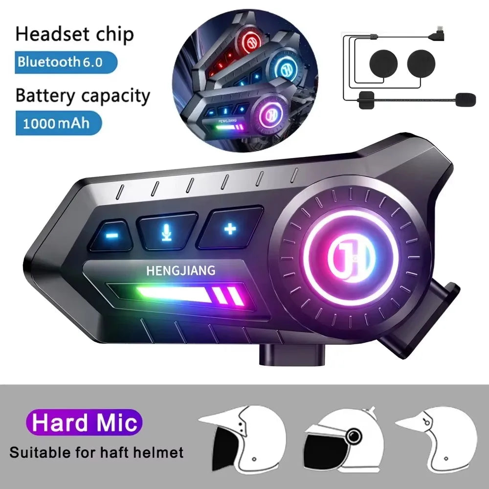 Kebidumei BT12 Motorcycle Bluetooth Helmet Headset