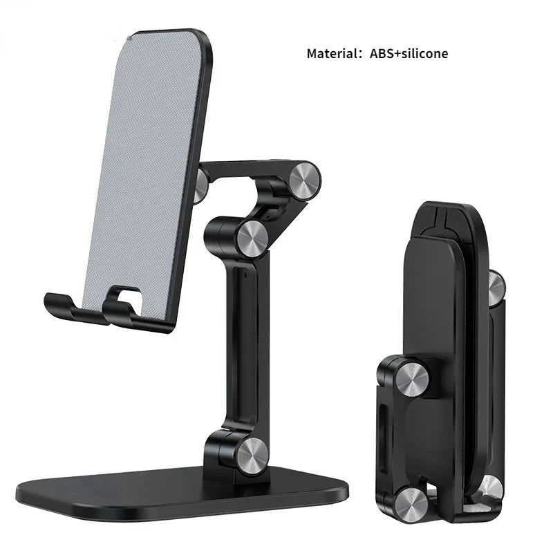 cmaos Foldable Phone Stand – 3-Section Adjustable Desk Holder for Phone & Tablet