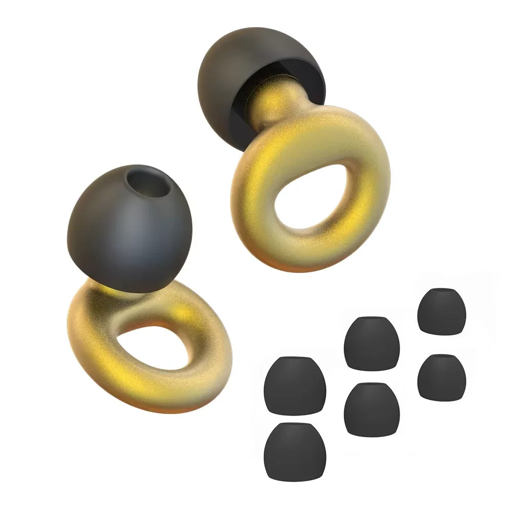 Silicone Earplugs 4 Sizes Hypoallergenic Reusable Noise Reducing