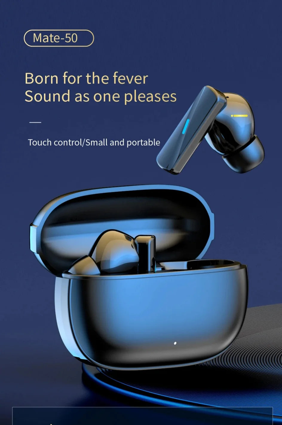 Wireless Noise-Cancelling Bluetooth 5.3 Earbuds – Secure Fit for Workouts