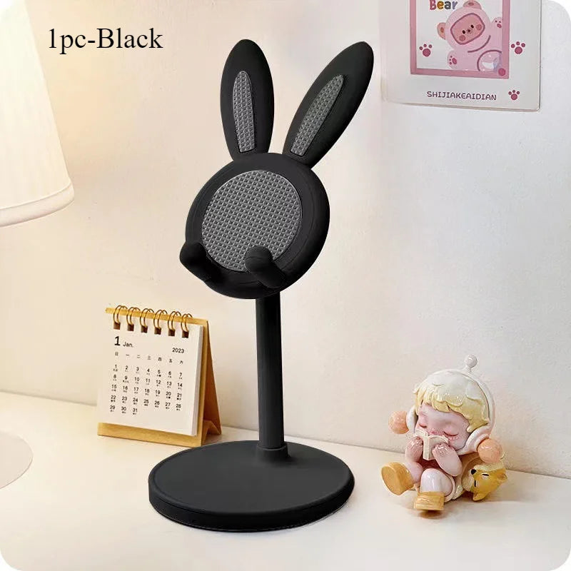 Cute Rabbit Desktop Phone Stand | Height Adjustable Tablet Holder | Ergonomic Desk Accessory