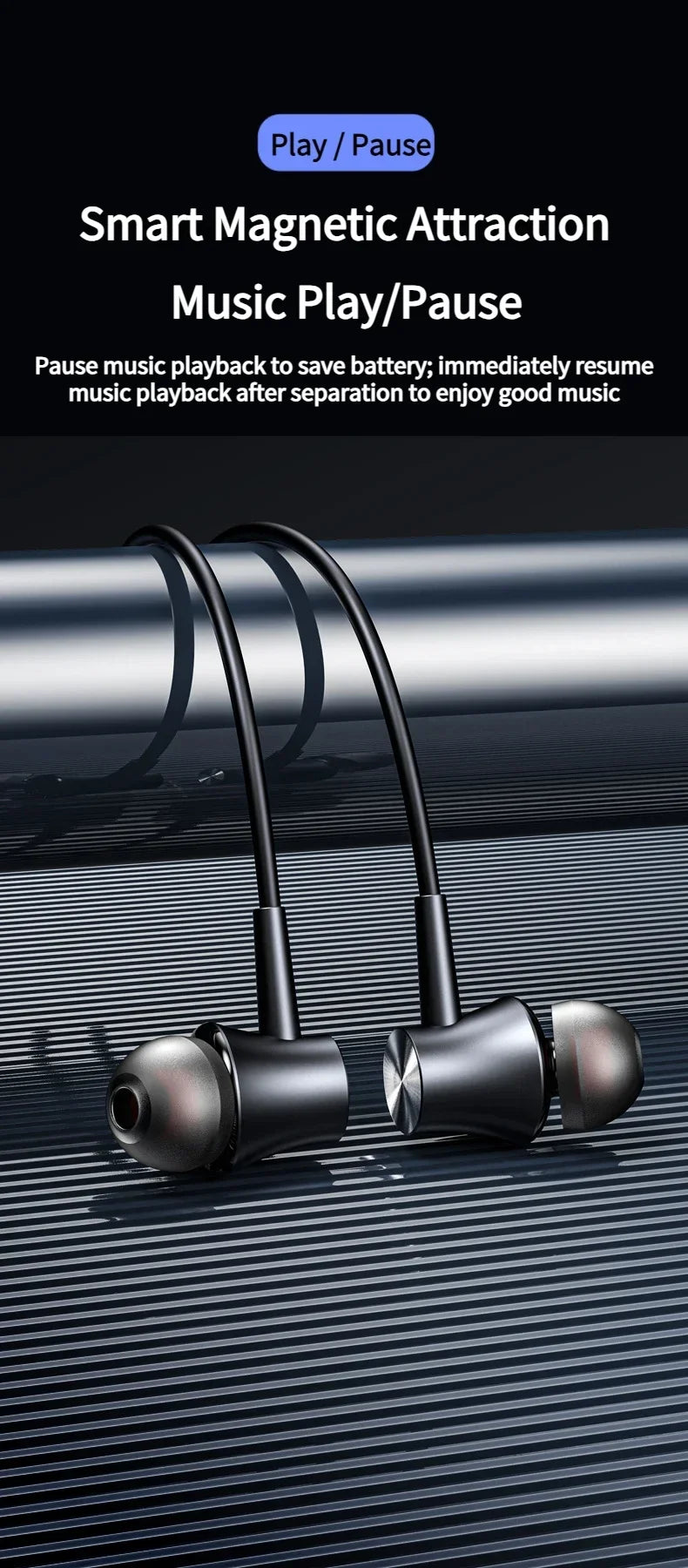 Luxuglow Waterproof Neckband Bluetooth Earphones with Power Bank